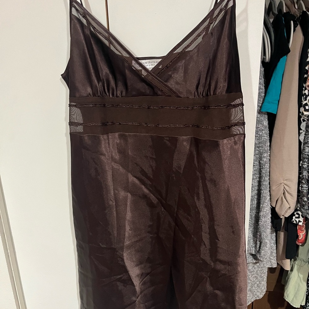 Morgan Taylor Chocolate Satin Chemise